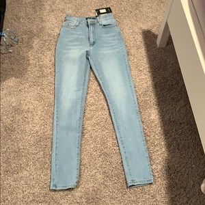 high waisted jeans